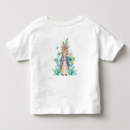 青いジャケットのクラシックうさぎ トドラーTシャツ
