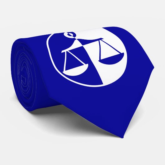 青いジャスティスはかりで測 ネクタイ (ロール)