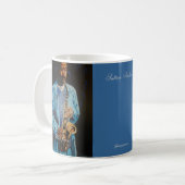 青いジャズ コーヒーマグカップ (正面左)