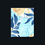 青いジャングル葉 キャンバスプリント<br><div class="desc">Blue Jungle IV by June Erica Vess.抽象芸術色の葉トロピカルジャングルは、この作品にまとめられている。 | 163238Z</div>