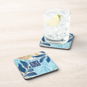 青いジャングル葉 コースター (右側)