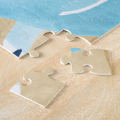 青いジャングル葉 ジグソーパズル (側面)