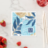 青いジャングル葉 スタンダードカクテルナプキン (インサイチュ)