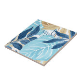 青いジャングル葉 タイル (側面)