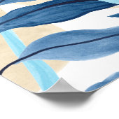 青いジャングル葉 ポスター (角)