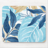 青いジャングル葉 マウスパッド (正面)