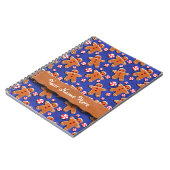 青いジンジャーブレッドのクッキーキャンデー ノートブック (左側)