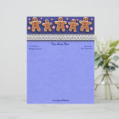 青いジンジャーブレッドのクッキーキャンデー レターヘッド (スタンド正面)