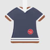 青いジンジャーブレッド·ボーイがクリスマスのフィギュアを記念 オーナメント (裏面)