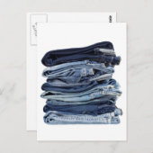 青いジーンズのスタック ポストカード (正面/裏面)