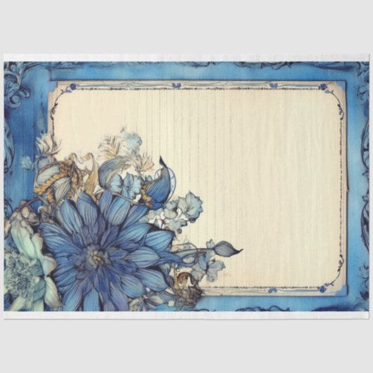 青いスイカの花ephemera 薄葉紙 (正面)
