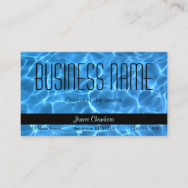 青いスイミングプールパターン 名刺