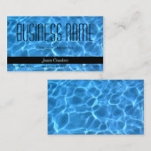 青いスイミングプールパターン 名刺 (正面/裏面)