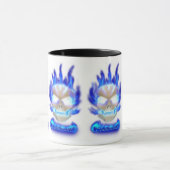 青いスカルのマグ マグカップ (中央)