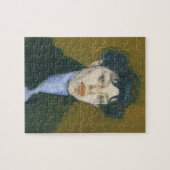 青いスカーフを持つ女性、c.1912 (キャンバスの油) ジグソーパズル (横)