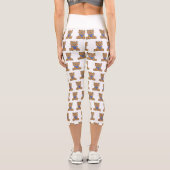 青いスカーフを着たテディベア カプリレギンス (裏面)