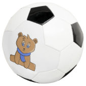 青いスカーフを着たテディベア サッカーボール (3/4)