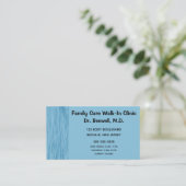 青いスクラッチ背景 名刺 (スタンド正面)