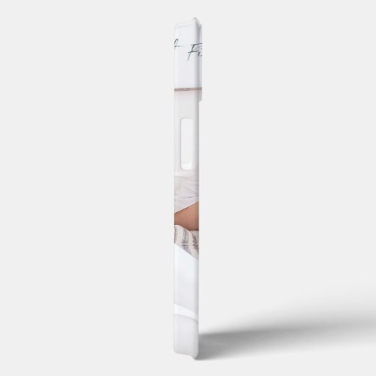 青いスクリプトの写真と名前またはメッセージ Case-Mate iPhoneケース (裏面 / 右)