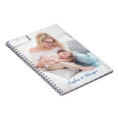 青いスクリプトの写真と名前 ノートブック (右側)