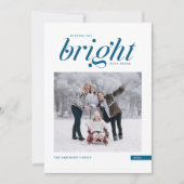 青いスクリプモダントの明るい日前写真 シーズンカード (正面)