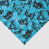 青いスケート選手の男の子のスケートボーダー 薄葉紙 (詳細)