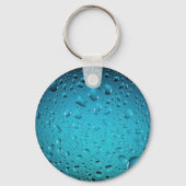 青いスタイリッシュカッコいい水がキーチェーンを滴 キーホルダー (裏面)