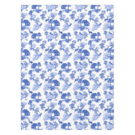 青いスタイリッシュトイフランスのルディアフォレストパターン テーブルクロス