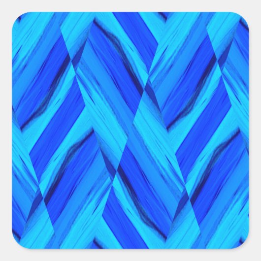 青いステッカー スクエアシール (正面)