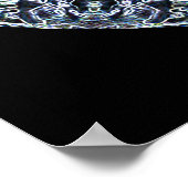 青いステンドグラス曼荼羅 ポスター (角)