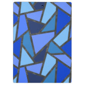 青いステンドグラス模様の色合い クリップボード (裏面)