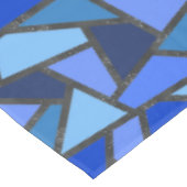 青いステンドグラス模様の色合い テーブルクロス (アングル)