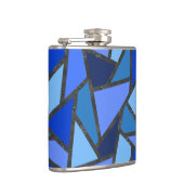 青いステンドグラス模様の色合い フラスク (右)