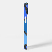 青いステンドグラス模様の色合い Case-Mate iPhoneケース (裏面 / 右)