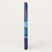 青いステンドグラス模様の色合い Case-Mate iPhoneケース (裏面/左)