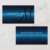 青いステンレス製の金属のプロフェッショナル 名刺 (正面/裏面)