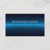 青いステンレス製の金属のプロフェッショナル 名刺 (裏面)