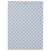 青いストライプのハートは小石の灰色 クリップボード (裏面)