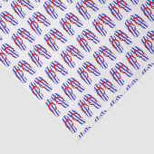 青いストライプのビーチサンダルパターン 薄葉紙 (詳細)