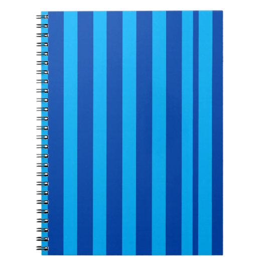 📘 青いストライプのミニマルな学生向けデスクギフト 🎁 ノートブック (正面)