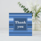 青いストライプサンキューカード サンキューカード (スタンド正面)