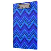 青いストライプジグザグ模様 クリップボード (左)