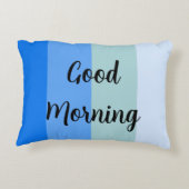 青いストライプパターン アクセントクッション (裏面)