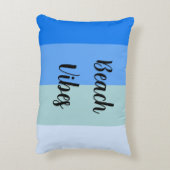 青いストライプパターン アクセントクッション (裏面(縦))