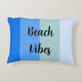 青いストライプパターン アクセントクッション (裏面)