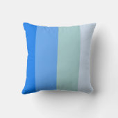 青いストライプパターン クッション (裏面)