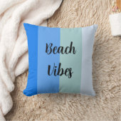 青いストライプパターン クッション (ブランケット)