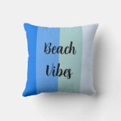 青いストライプパターン クッション (裏面)