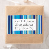 青いストライプパターン ラベル (インサイチュ)