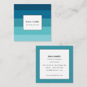 青いストライプパレット スクエア名刺 (正面/裏面)